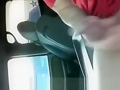 Guy masturbates in car