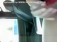 Guy masturbates in car