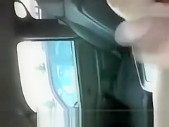 Guy masturbates in car