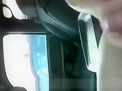 Guy masturbates in car
