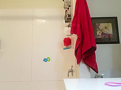 HD Blond GF Bathroom Shower Spy Sexy Small Tits Milf 3-26