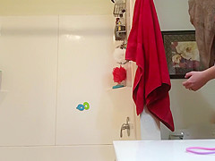 HD Blond GF Bathroom Shower Spy Sexy Small Tits Milf 3-26