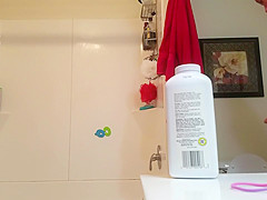 HD Blond GF Bathroom Shower Spy Sexy Small Tits Milf 3-26