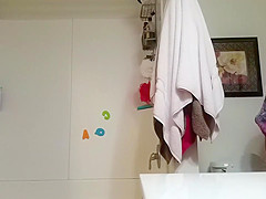 HD Blond GF Bathroom Shower Spy Sexy Small Tits Milf 3-26