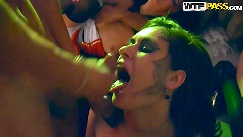 Hailey Ariana, Cosette Ibarra And Elaine Meadors In student 18+ Group Sex On Halloween