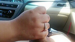 Hand job while sitting passenger