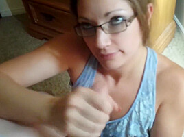 Handjob In Glasses Cum Swallow