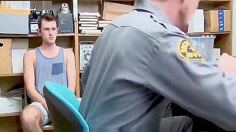 Handsome Boy Fucked By A Pervy Loss Prevention Officer For Thieft