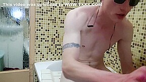 Handsome teen 18+ Jerk Off In Bathroom