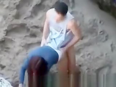 Hard fuck on beach