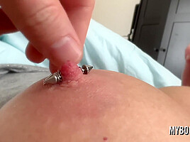 He Play With Big Tits Milf And Pierced Nipples