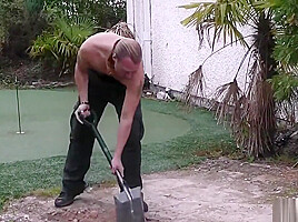 He doggy-fucks blonde plumper after blowjob