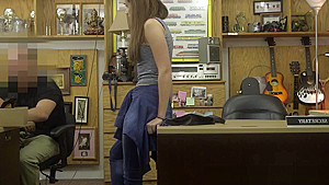 Heeled pawnshop amateur riding for cash