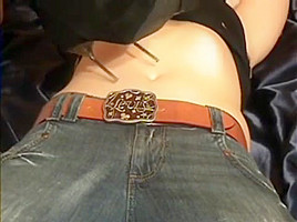 Heels Jabbed into Her Chubby Belly