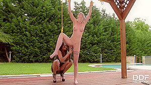 Helena Valentine And Coco De Mal - Urban Dominatrix Spanks & Fucks Blonde Subby 19 Min