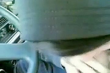 Hijab muslim car oral stimulation