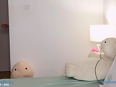 Horny Amateur Masked Asian teen 18+ Toying On Webcam Show