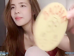 Horny Amateur Masked Asian teen 18+ Toying On Webcam Show
