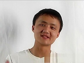 Horny Asian guy gets his stiff prick sucked by an experienced blonde MILF