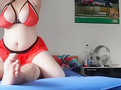 Horny BBW Bitch Likes When Her Neighbor Fucks Her Wet Pussy