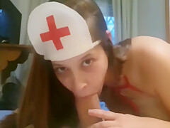 Horny Nurse Sucks Cock And Gets Fucked Well