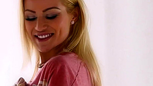 Horny blonde butt fucked before giving head