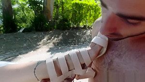 Horny teen 18+ Gets Her Pussy Fucked in Outdoor