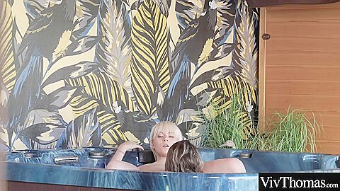 Hot Blondes Have Sexy Lesbian Sex In The Jacuzzi