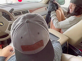 Hot Couple + Cold Car = Best Dick Ride Ever : Mav With Joey Lee