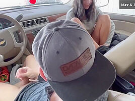 Hot Couple + Cold Car = Best Dick Ride Ever : Mav With Joey Lee