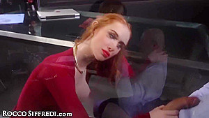 Hot Redhead Gets The Threesome Of Her Life With Cumshot - Lina Luxa, Lenina Crowne And Mike Angelo