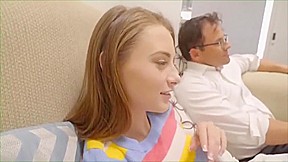 Hot Step sister Fucks Step Brother Next To Step dad!