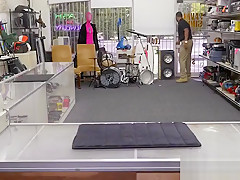 Hot ass Latina tries to sell Boyfriend's Shotgun at Pawn Shop