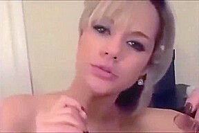 Hot blonde amateur blowjob