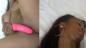 Hot ebony teen 18+ toys pussy