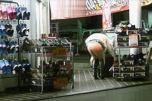 Hot japanese crossdresser walking
