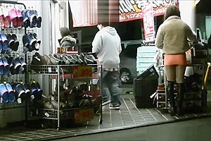 Hot japanese crossdresser walking