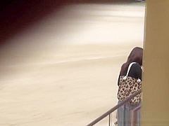 Hot japanese pisser pees outdoors