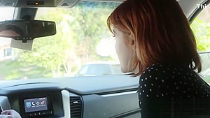 Hot redhead chick gets banged by horny mature man hard and deep in doggystyle