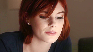 Hot redhead chick gets banged by horny mature man hard and deep in doggystyle