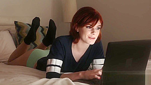 Hot redhead chick gets banged by horny mature man hard and deep in doggystyle