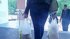 Hot russian ass after shopping