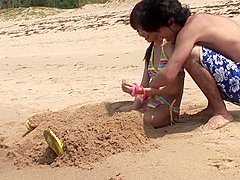 Hot teen 18+ Japanese Got Banged On The Beach