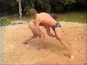 Hot teens 18+ wrestle in sand 2