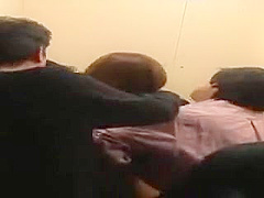 Hottest Japanese model Syun Aika in Incredible Gangbang, Fingering JAV video