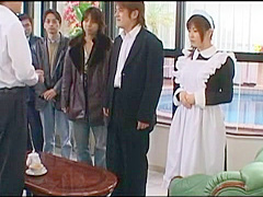 Hottest Japanese whore Yu Kanata in Amazing Maid, CFNM JAV scene