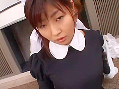 Hottest Japanese whore Yu Kanata in Amazing Maid, CFNM JAV scene