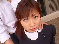 Hottest Japanese whore Yu Kanata in Amazing Maid, CFNM JAV scene