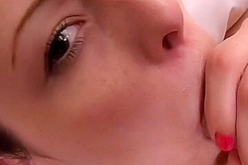 How She Smiles After Getting Her Face Covered In Cum!