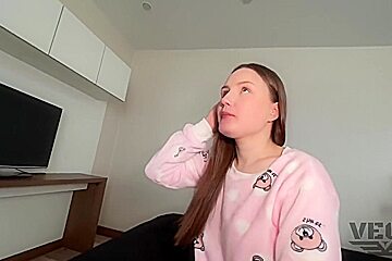 Huge Cock Destroys Stepsisters Tight Pussy